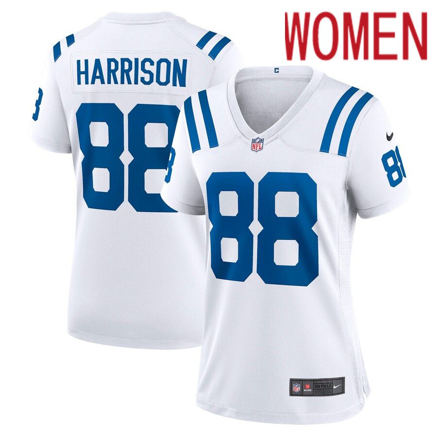 Women Indianapolis Colts 88 Marvin Harrison Nike White Retired Game NFL Jersey